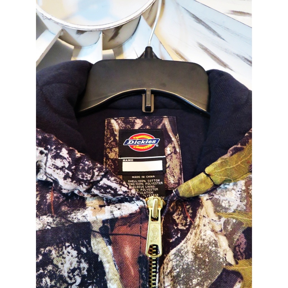 Dickies Boy L 14/16 True Timber Conceal Camo Hooded Insulated Zip Hunting Jacket - Picture 3 of 9